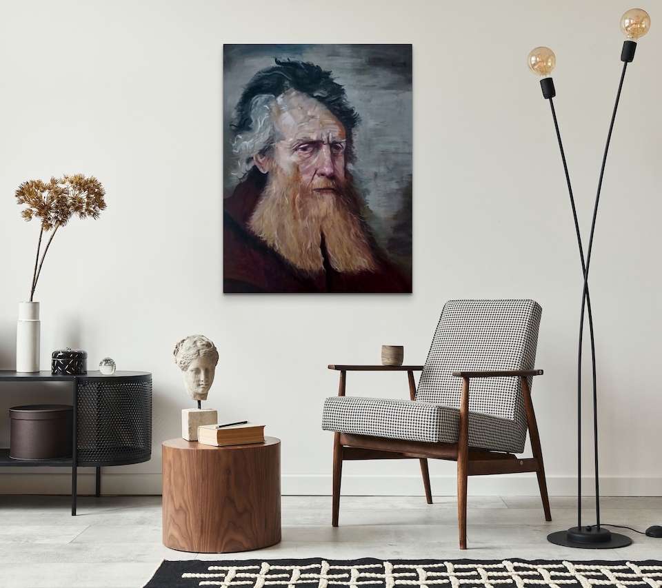 Bearded Man in Apartment Room small