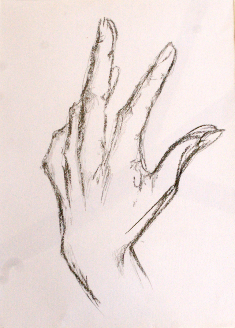 Charcoal hand by Amma Gyan at Amanartis by Amma Gyan 1b