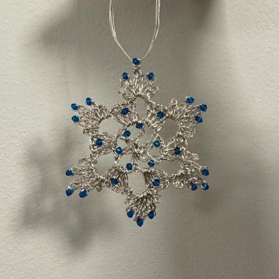 Blue cystal snow flake 2 Elizabeth Amey