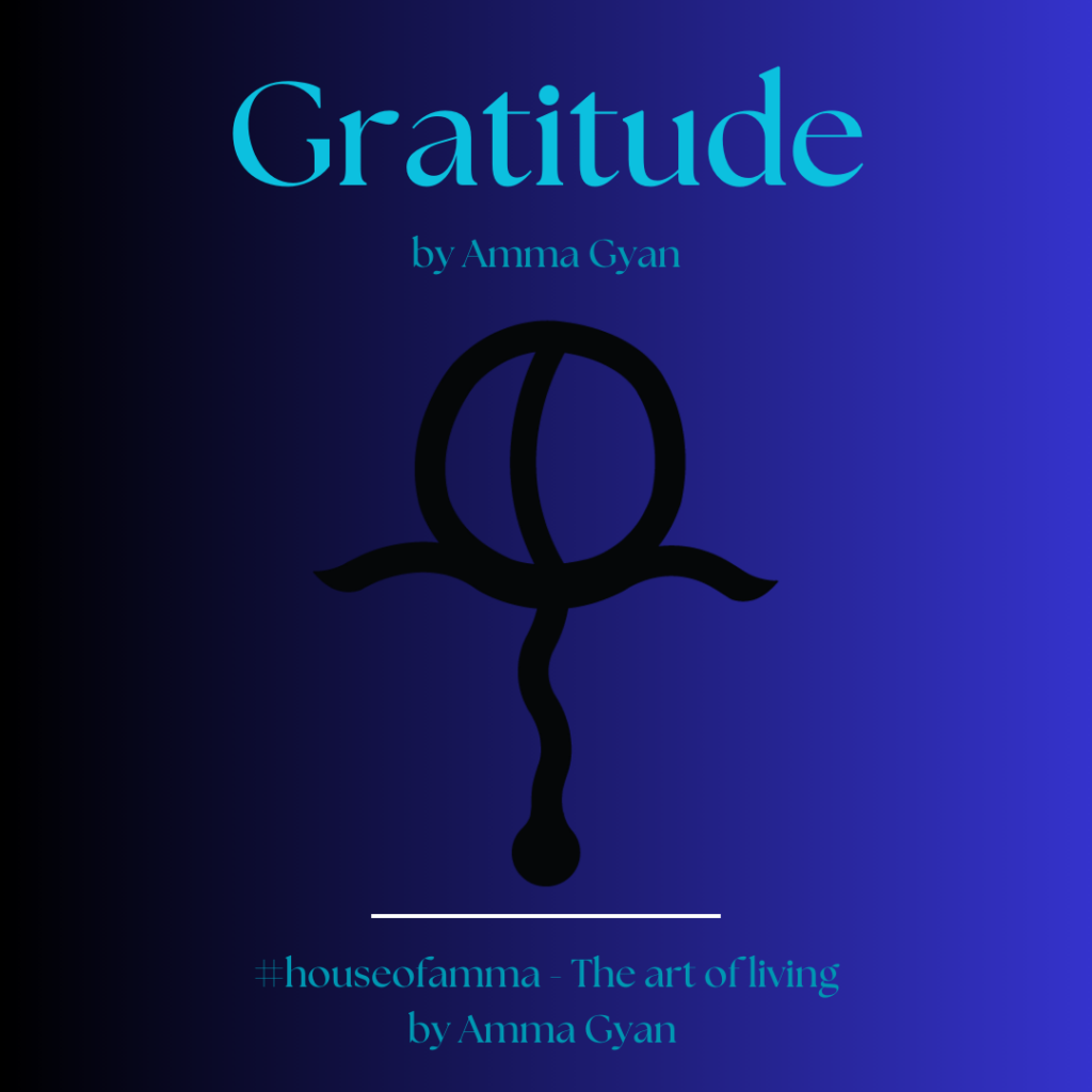 Gratitude symbol by Amma Gyan founder of Amanartis and house of amma uk