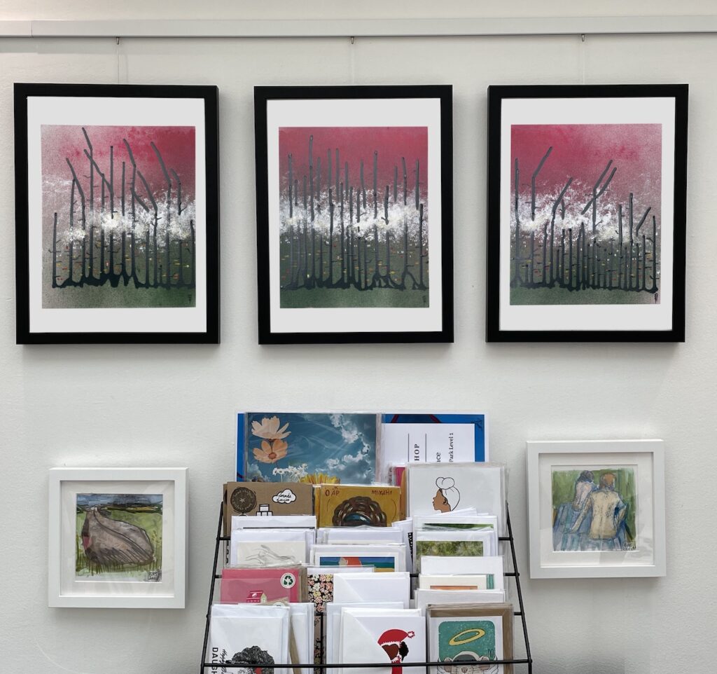 Abstract tripych by Heidi B Creates £450