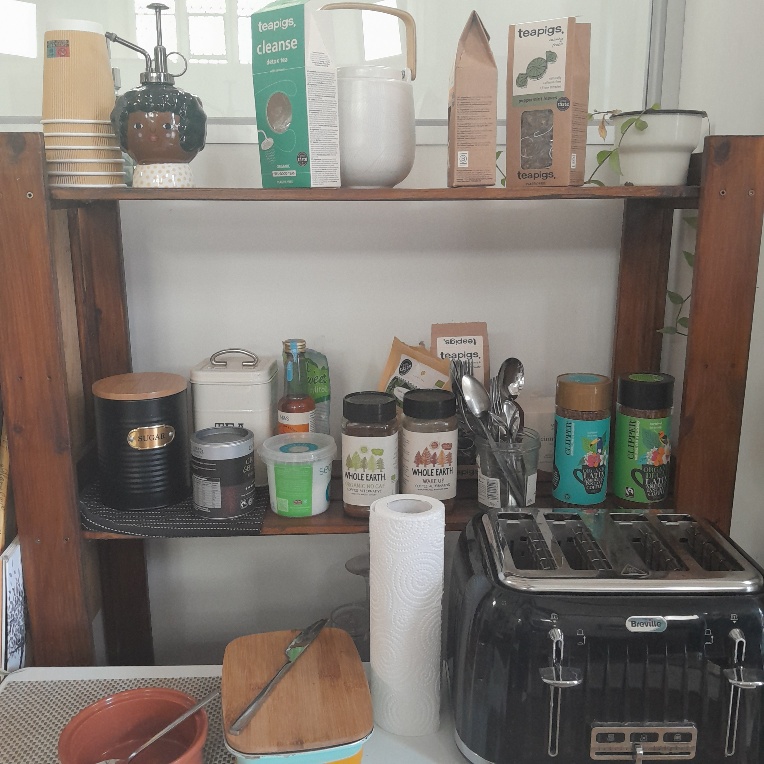 Amanartis at the Chapel by Amma Gyan Founder of Amanartis Gallery and House of Amma - The Art of Living coffee station make yourself at home