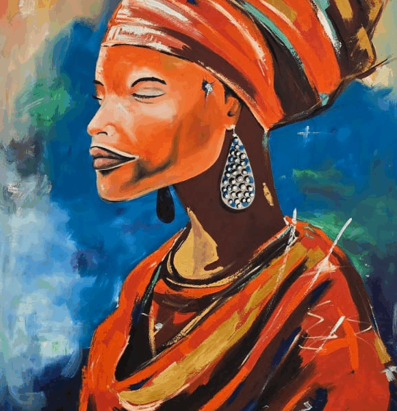 Profile of a Women by Asem Momoh at Amanartis Gallery at House of Amma