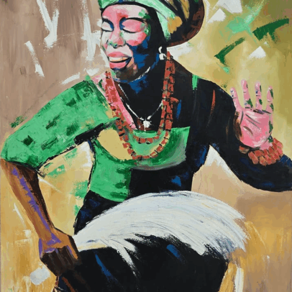 Dancing Auntie with the Horse Tail by Asem Momoh