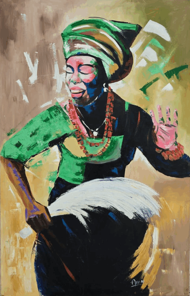 Dancing Auntie with the Horse Tail by Asem Momoh