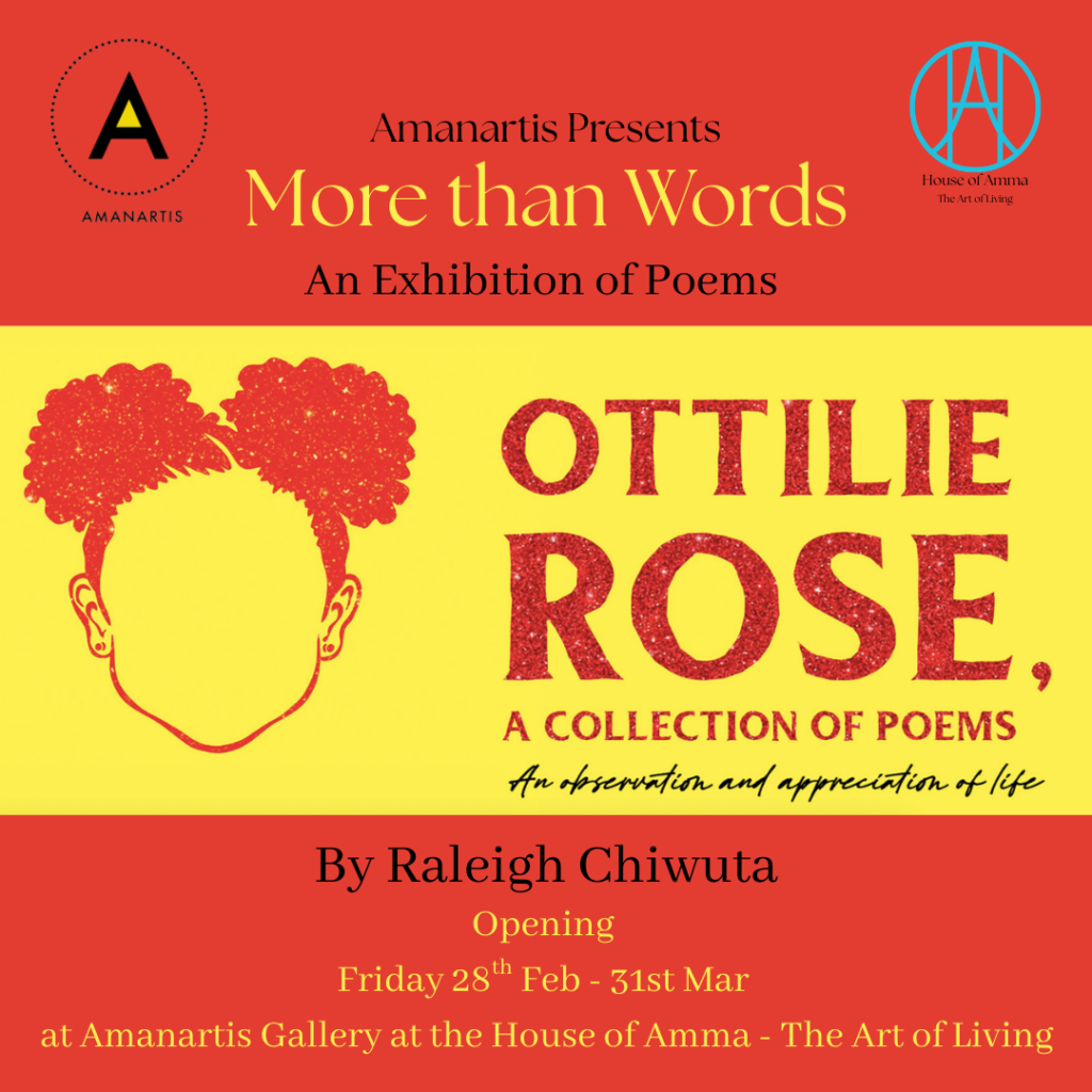 Exhibition of Poetry by Raleigh Chiwuta at Amanartis Gallery at the House of Amma