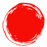 Round red brsh stroke for Glenda
