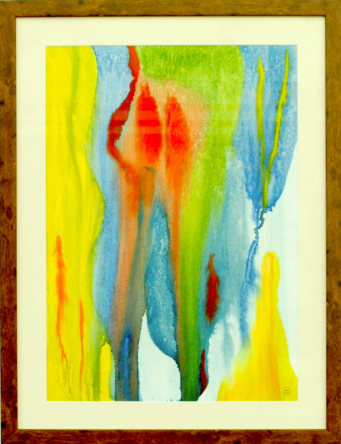 Framed Water colour painting by Glenda Wood at Amanartis Gallery and Studio
